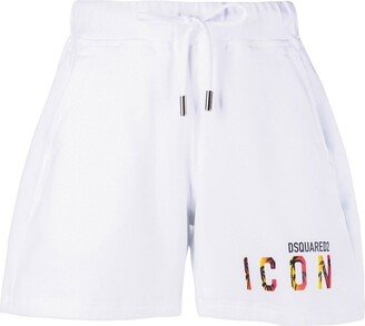 Icon logo-print track shorts