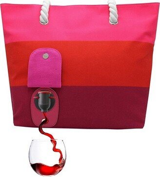 PortoVino 50oz Tote beach bag Drink Purse with Hidden Spout and Dispenser Flask for Drink Lovers, Sangria