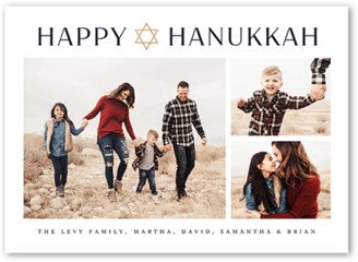 Hanukkah Cards: Accent Star Hanukkah Card, White, 5X7, Hanukkah, Matte, Signature Smooth Cardstock, Square