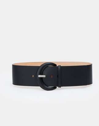 Soft Calfskin Leather Buckle Belt