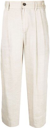 Cropped Tapered-Leg Trousers-AP