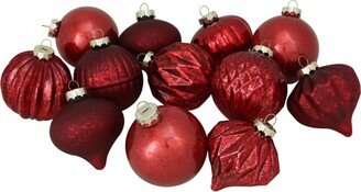 Northlight 12 Count and Multi Finish with Various Shaped Christmas Ornaments