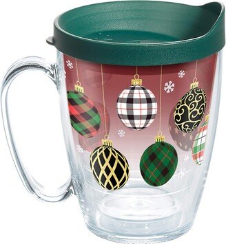 Christmas Holiday Ornaments Made in USA Double Walled Insulated Tumbler Travel Cup Keeps Drinks Cold & Hot, 16oz Mug, Classic