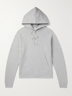 Logo-Embroidered Cotton-Blend Jersey Hoodie-AA