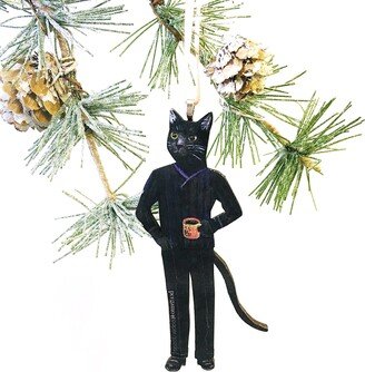 Laser Ornament, Holiday Ornaments, Black Cat Retro Stocking Stuffer, Animal Lover Weird Christmas Decoration, Vintage Holidays