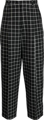 Checked Tapered Trousers-AB