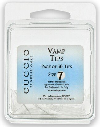 Vamp Tips - 7 by Cuccio Pro for Women - 50 Pc Acrylic Nails