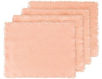 Essential Set of 4 Cotton Placemats in Blush