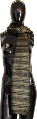 Metallic Gold Silk Stretch Shawl Wrap Women's Scarf