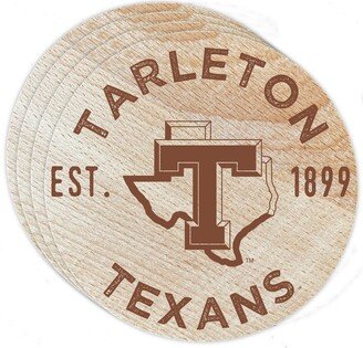 Tarleton State University Wood Coaster Engraved 4-Pack