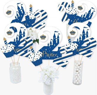 Big Dot Of Happiness 2nd Birthday Royal Prince Charming - Centerpiece Sticks -Table Toppers-Set of 15