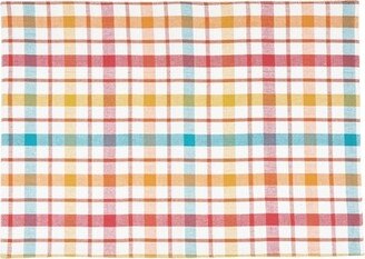 Radley Plaid Woven Reversible Colorful Summertime Placemat Set of 6