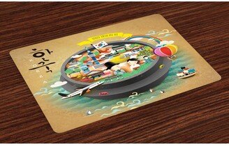 Korea Place Mats, Set of 4