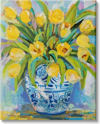 Expressive Tulips Painting Canvas Wall Art, 24 x 1.5 x 30