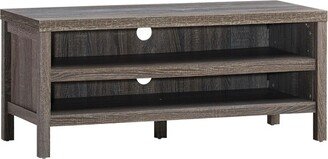 Tangkula TV Stand Fit 45” TV Media Center Open Console Cabinet with 2-Shelf Storage Oak