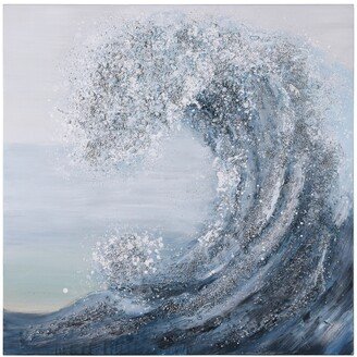 Crystal Wave Textured Metallic Hand Painted Wall Art by Martin Edwards, 36