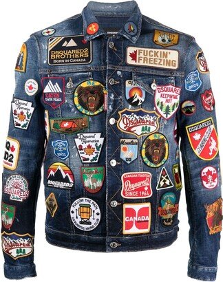 Patch-Embellished Denim Jacket