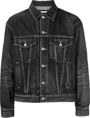 Long-Sleeve Washed-Denim Jacket