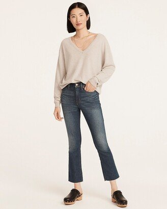 Petite 9 mid-rise demi-boot crop jean in Lantern wash