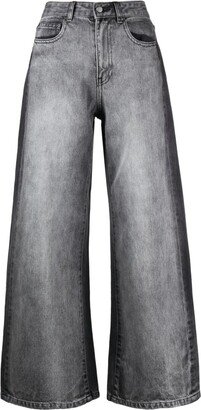 Panelled Wide-Leg Jeans-AE