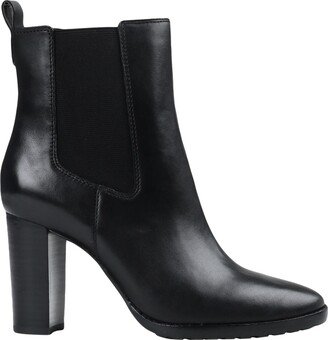 Mylah Burnished Leather Bootie Ankle Boots Black