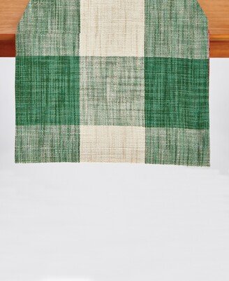 Tableau Monroe Check-Forest Table Runner, 72