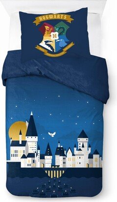 Saturday Park Harry Potter Exploring Hogwarts 100% Organic Cotton Twin Duvet Cover & Sham Set