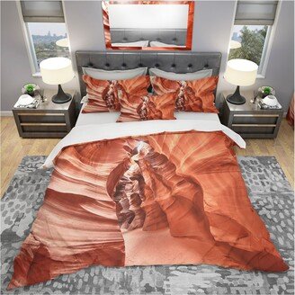 Designart 'Antelope Canyon High Structures' Landscape Bedding Set - Duvet Cover & Shams