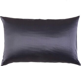 Soft Strokes Silk Luxury Pure Mulberry Silk Pillowcase - King Size - Drape Collection Neutrals In Black Caviar