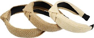 Unique Bargains Non-slip Fashion Woven Wide Headband 1.5