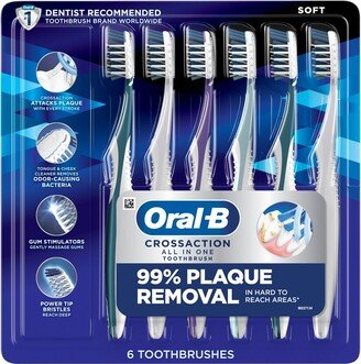 Pro-Health CrossAction All-in-One Soft Toothbrush - 6ct