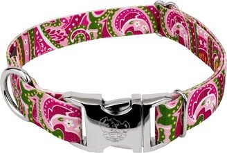 Country Brook Petz Premium Pink Paisley Dog Collar (1 Inch, Large)