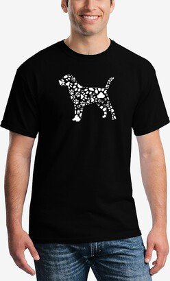 Men's Dog Paw Prints Word Art Short Sleeve T-shirt