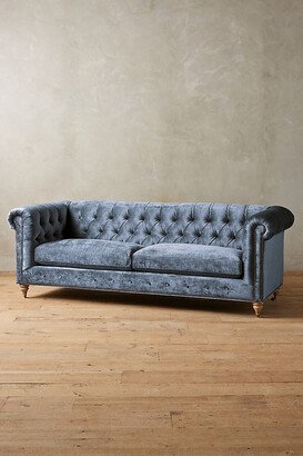 Slub Velvet Lyre Chesterfield Sofa, Wilcox