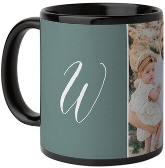 Mugs: Gallery Trio Monogram Mug, Black, 11Oz, Multicolor