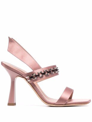 Beaded Slingback Sandals