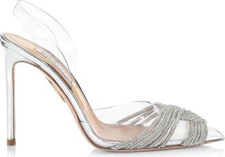 Gatsby Crystal-Embellished Slingback Sandals