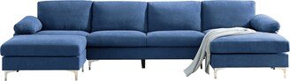 Convertible Symmetrical Sectional Sofa Fabric