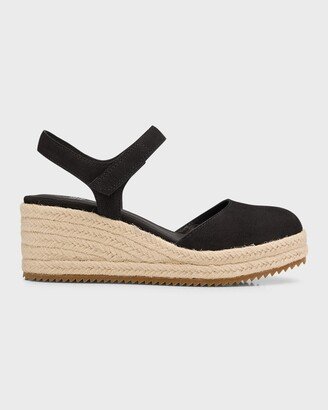 Nessa Suede Ankle-Grip Wedge Espadrilles