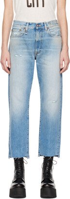 Blue Boyfriend Jeans-AA