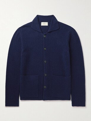 Ribbed Cotton-Blend Cardigan-AA