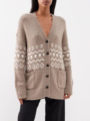 Greyson Fair Isle-jacquard Cashmere Cardigan