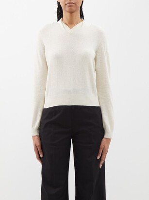 Drape-neck Recycled Cashmere-blend Sweater