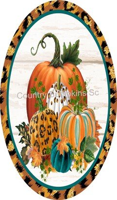 Pumpkin Sign Decor Wreath Attachment Supplies Craft Metal Center