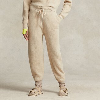 Ralph Lauren Rib-Knit Cashmere-Wool Sweater Pant-AA