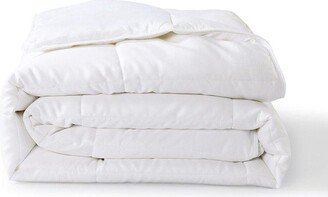 Egyptian Linens Viscose From Bamboo Filled Blanket 300 Thread Count 100% Cotton Sateen White Shell, Full/Queen