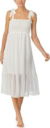 Midi Chiffon Chemise (Off-White) Women's Pajama