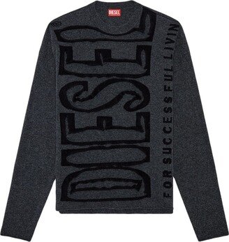 K-Floyd logo-intarsia wool jumper