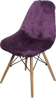 Contemporary Desk Chair with Removable Faux Fur Cushion Cover