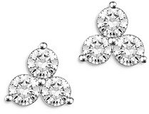 Diamond Trio Stud Earrings in 14K White Gold, 3.0 ct. t.w. - 100% Exclusive